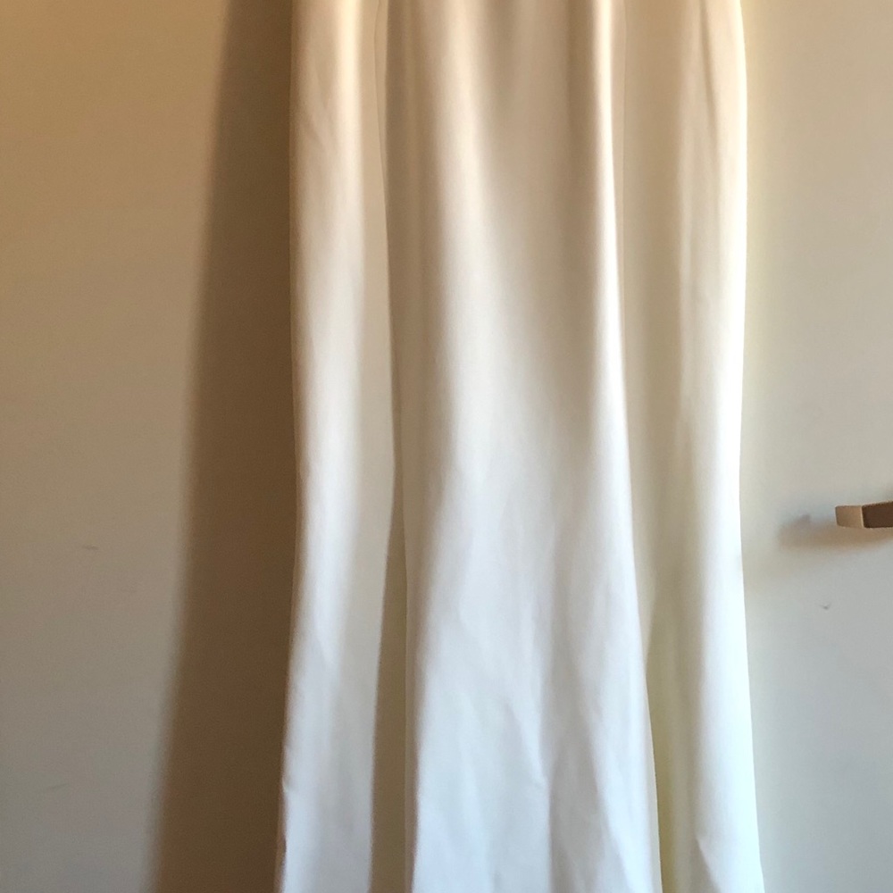 JILL STUART OFF-WHITE COLUMN STRAPLESS GOWN SZ8 - Picture 4 of 5